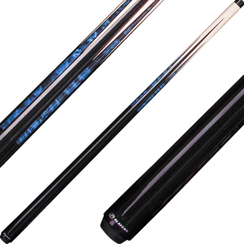 Players S-PSP20 Sneaky Pete Cue – Birdseye 8 Point Black and Cobalt