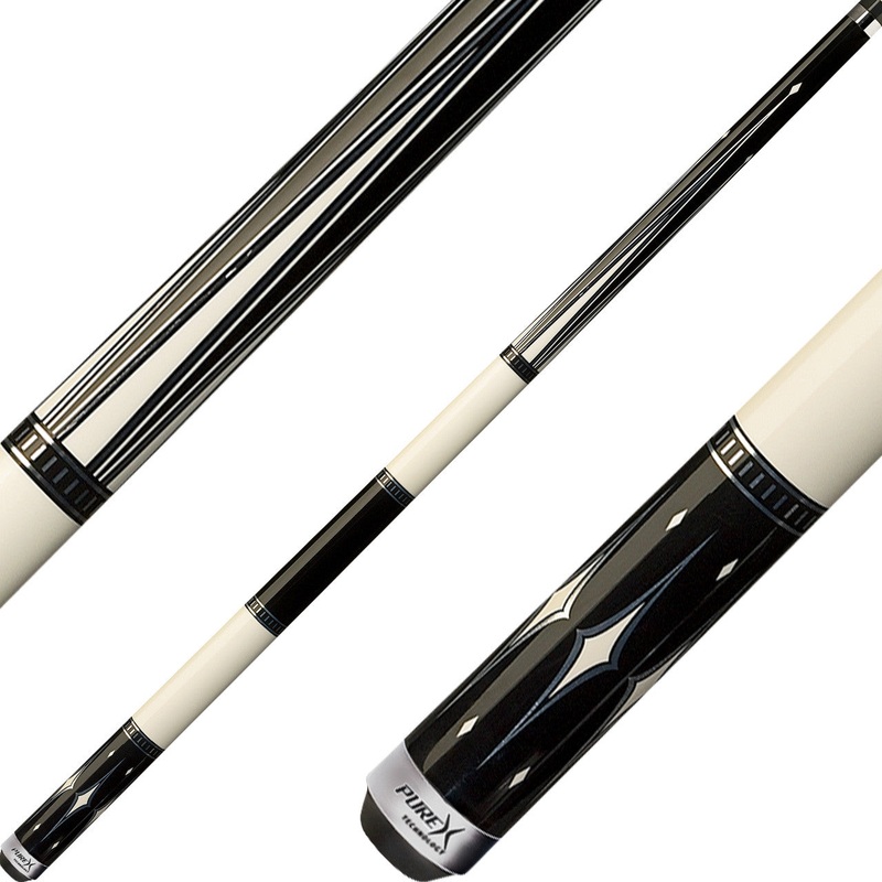 Pure X HXT90 Cue – Black and White with 6 Points