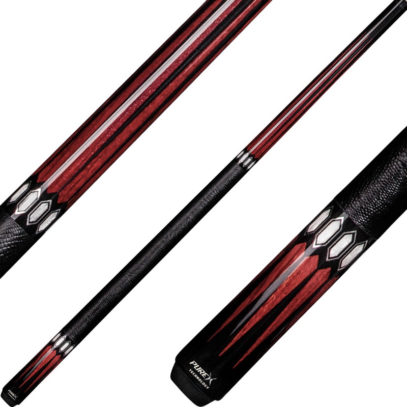 Pure X HXTC17 Cue – Black and Cocobolo with Silk White Inlays