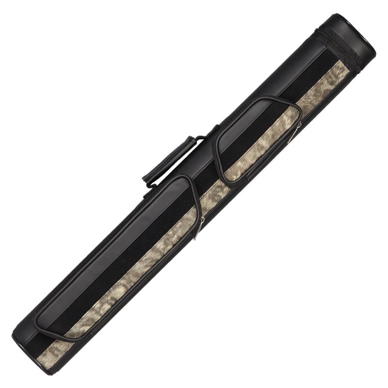 Pure X PXC522B 2 Butt x 2 Shaft Silk Sleeve Hard Case – Black and Gunmetal
