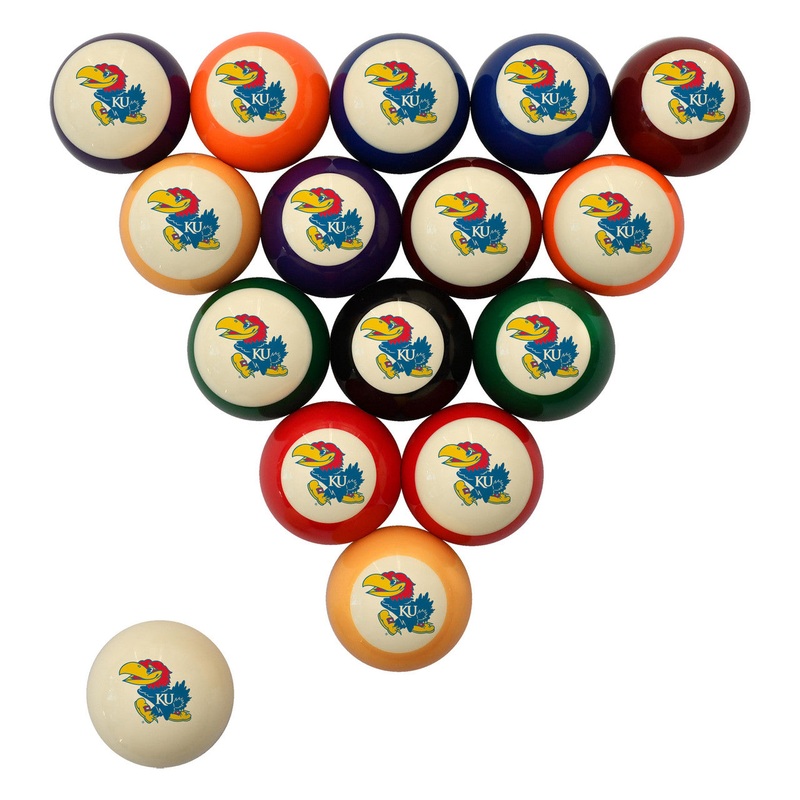 University of Kansas Pool Balls – Retro Balls Set