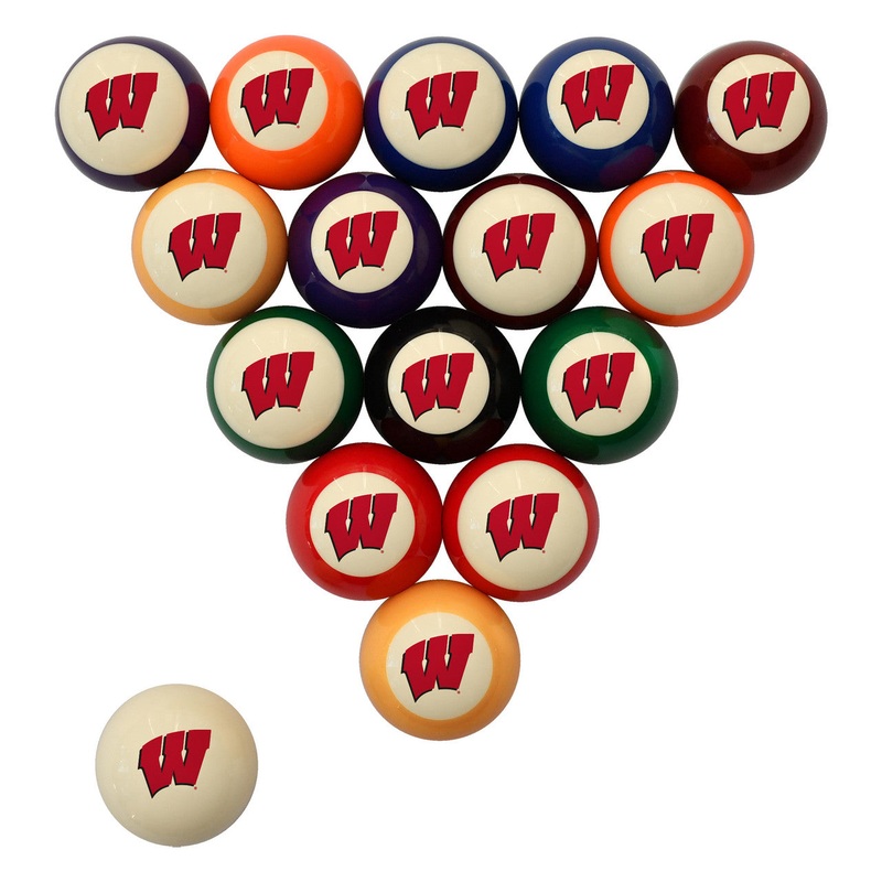 University of Wisconsin Pool Balls – Retro Balls Set