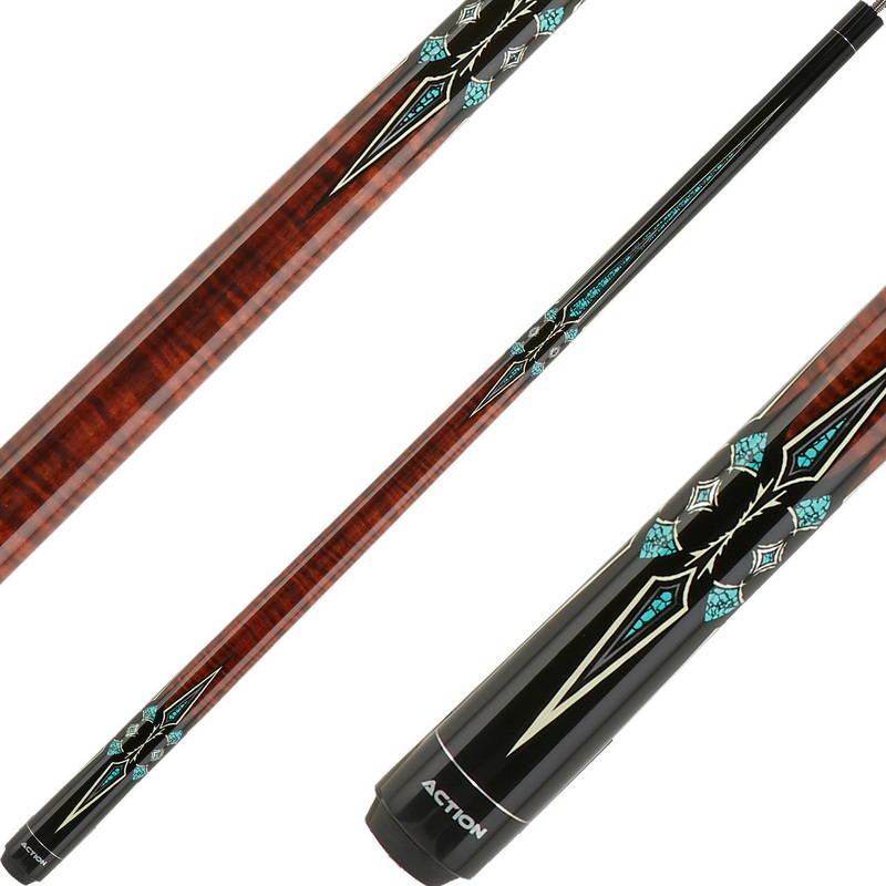 Action IMP58 Impact Cue – Brown with Turquoise