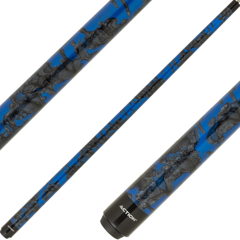 Action VAL41 Value Cue – Blue with Black Splatter