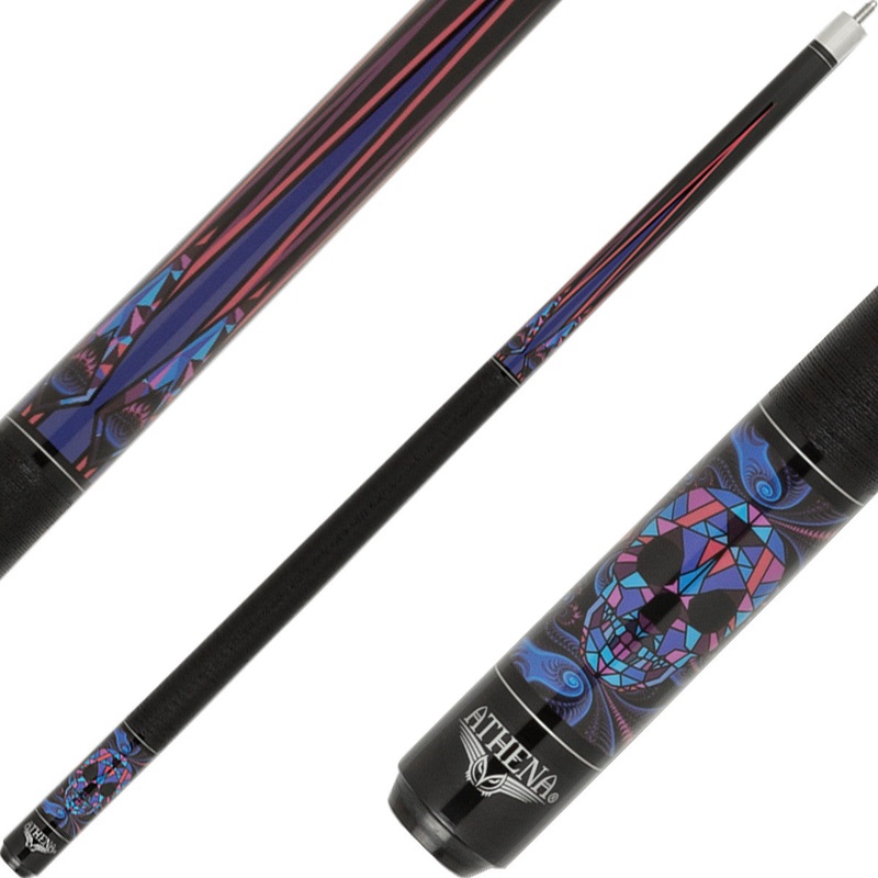 Athena ATH55 Cue – Blue Kaleidoscope Skull
