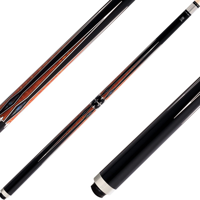 Star S82 Cue – Black with Abalone and Brown Points