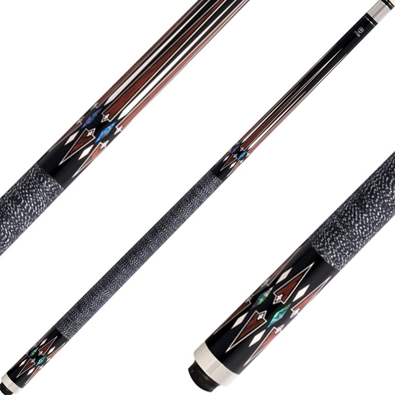 Star S84 Cue – Black Stained with Ornate Points
