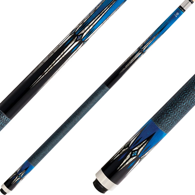 Star S85 Cue – Blue Stained with Overlay Points
