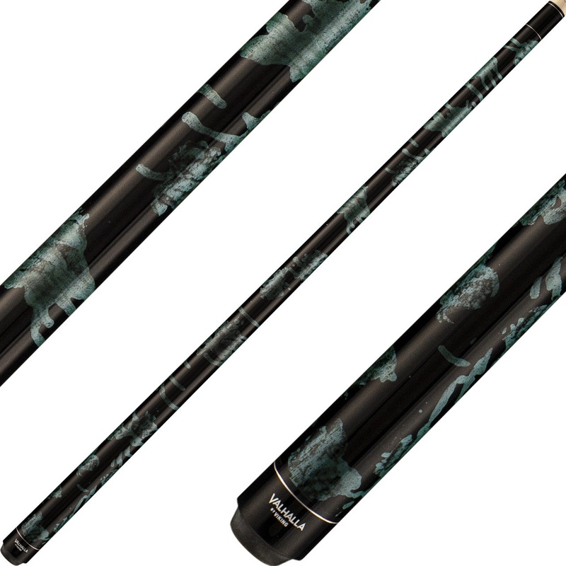 Valhalla VA214 Cue – Teal and Black Marble Paint