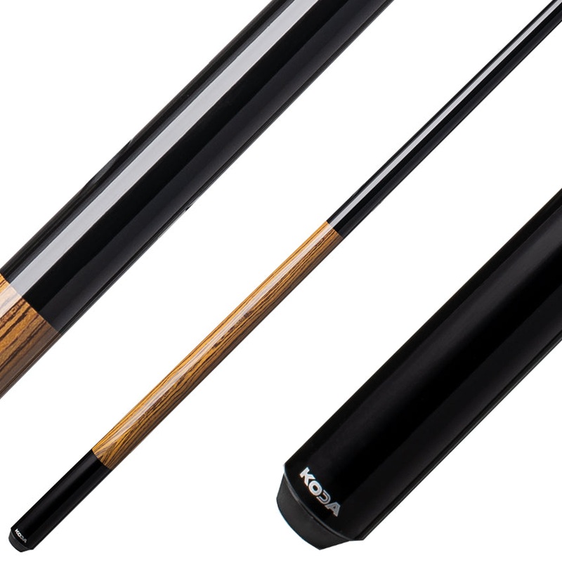 Koda KD21 Pool Cue – Black with Bocote Graphic