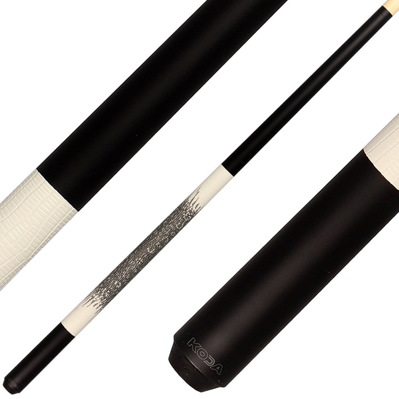 Koda KD40 Pool Cue – Matte Black with Faux Ringtail Lizard Wrap