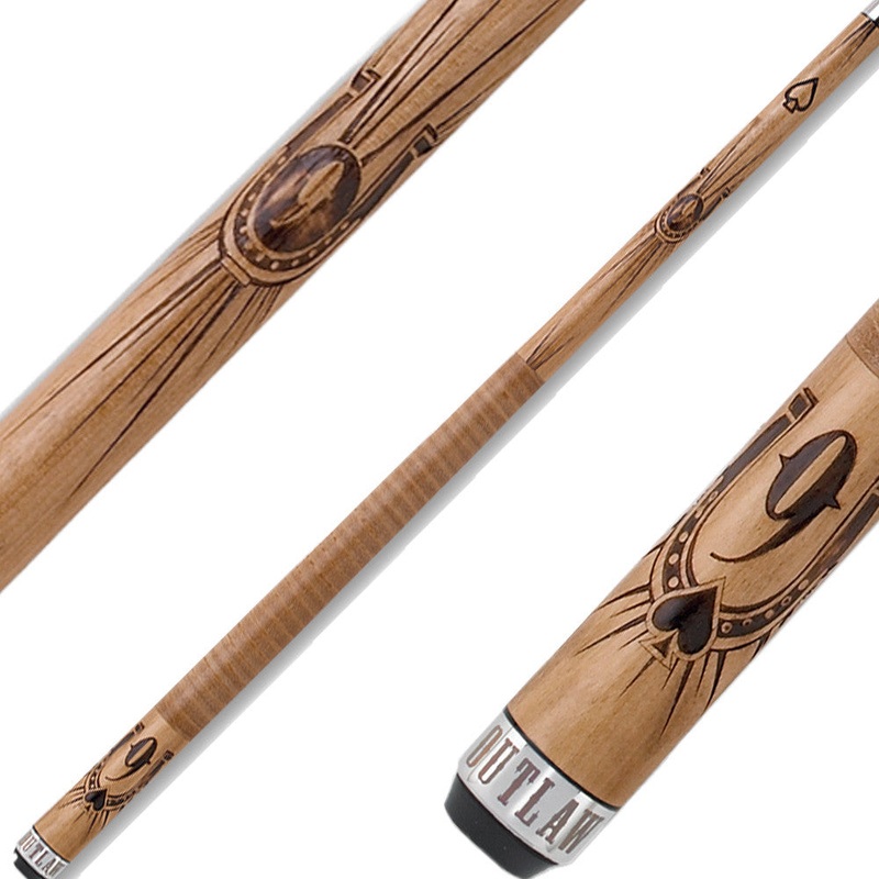 Outlaw OL07 Cue – 9-Ball Spade with Horseshoe