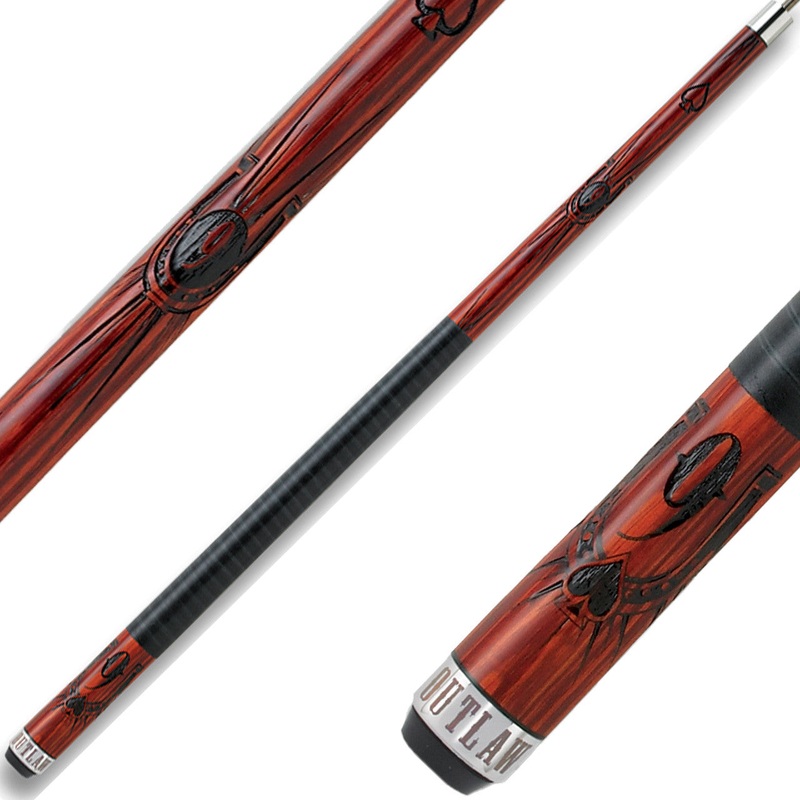 Outlaw OL14 Cue – Cherry Lucky Horseshoe 9 of Spades