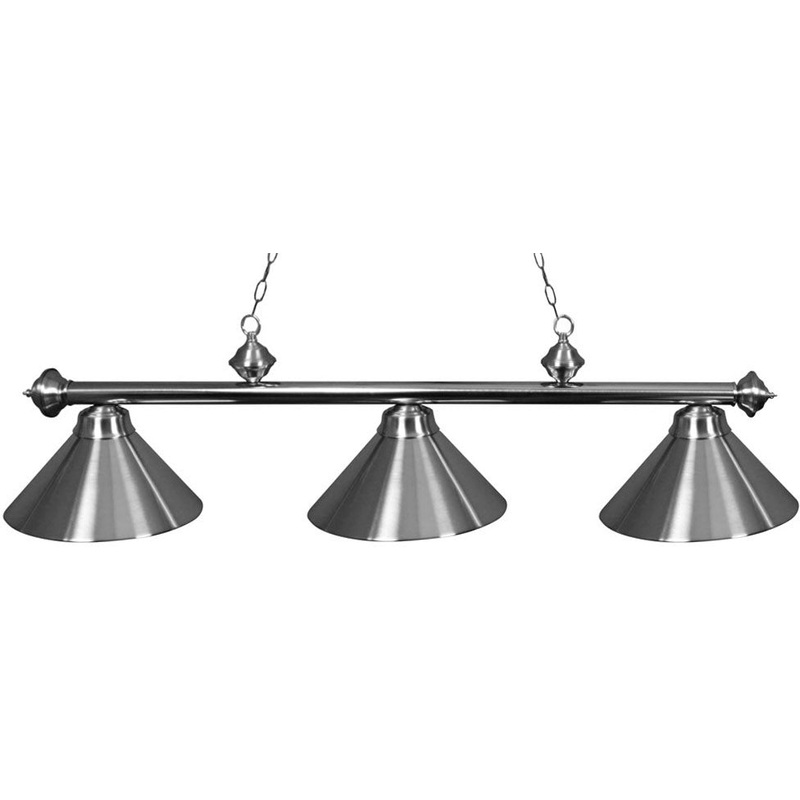 Ozone Brushed Chrome Pool Table Light
