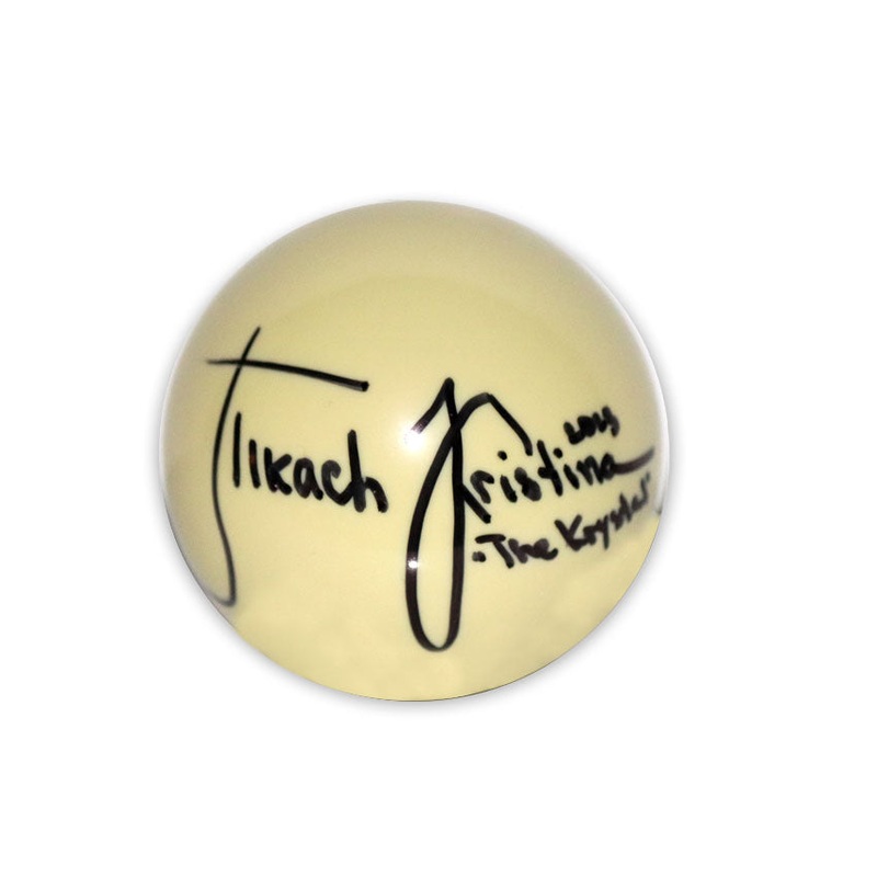 Kristina “The Krystal” TKach Signed Standard  2 1/4″ Cue Ball