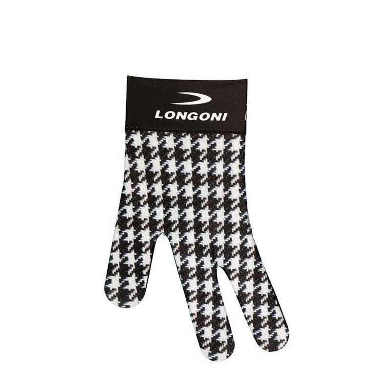 Longoni Left Hand Billiard Glove – Black/White Weave