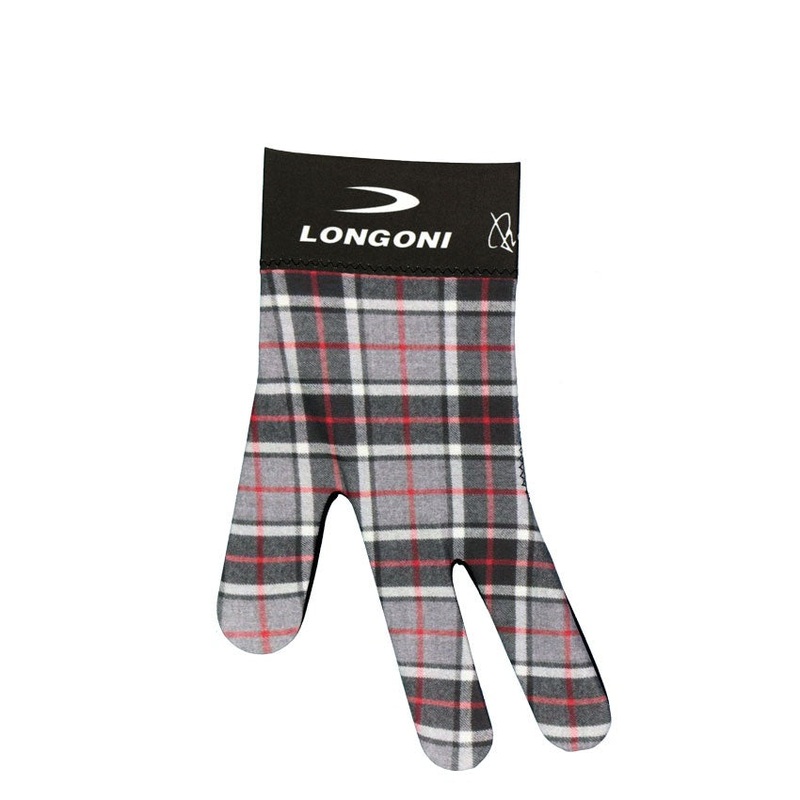 Longoni Left Hand Billiard Glove – Gray/Black Checkered