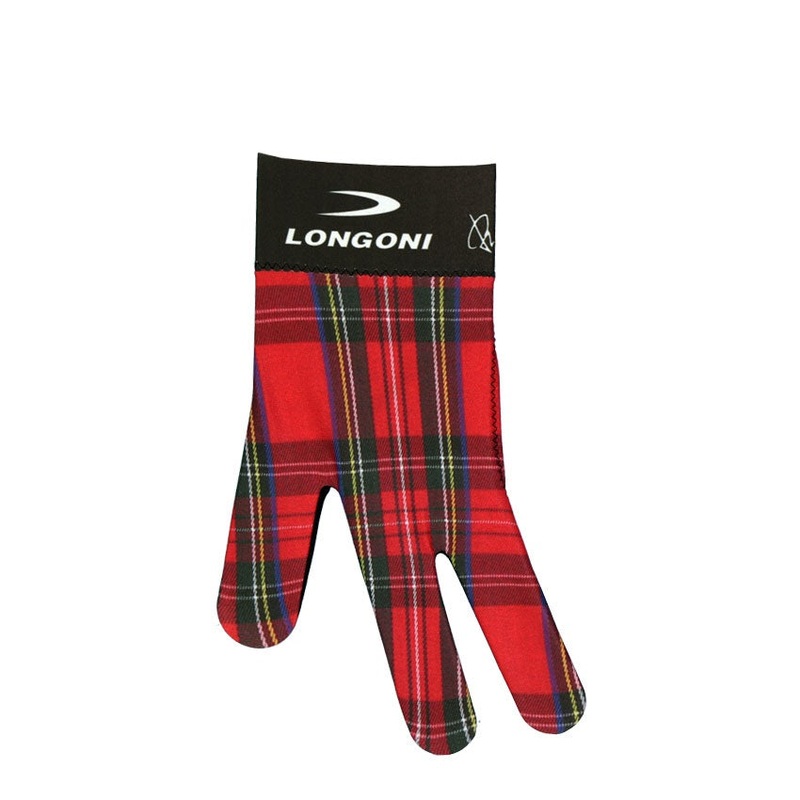 Longoni Left Hand Billiard Glove – Red/Black Checkered