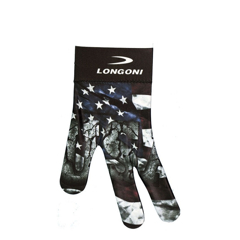 Longoni Left Hand Billiard Glove – Stone American Flag