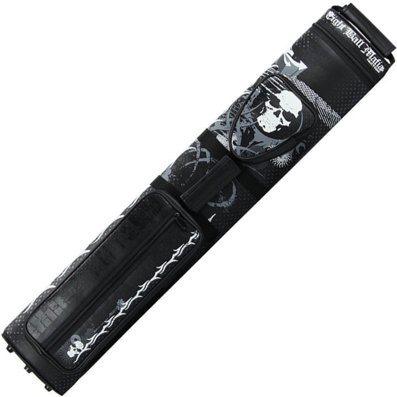 Eight Ball Mafia EBMC35A 3×5 Hard Cue Case – Skull and Barbed Wire