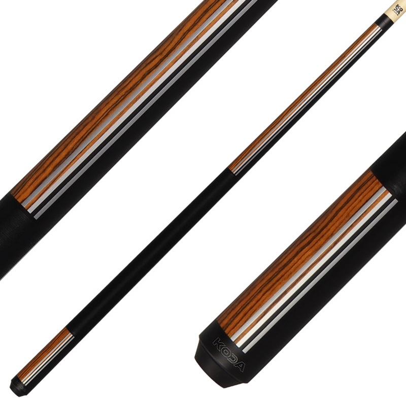 KODA KD29BC Pool Cue – Split Design Black and Bocote Graphic