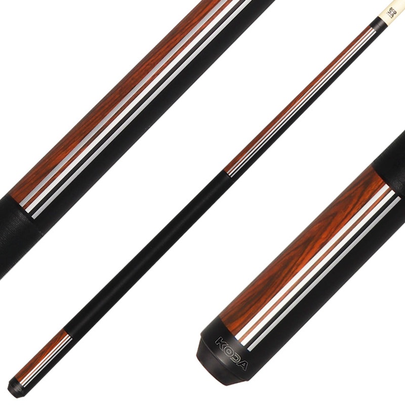 KODA KD29CO Pool Cue – Split Design Black and Cocobolo Graphic
