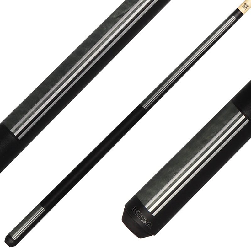 KODA KD29GY Pool Cue – Split Design Black and Gray Graphic