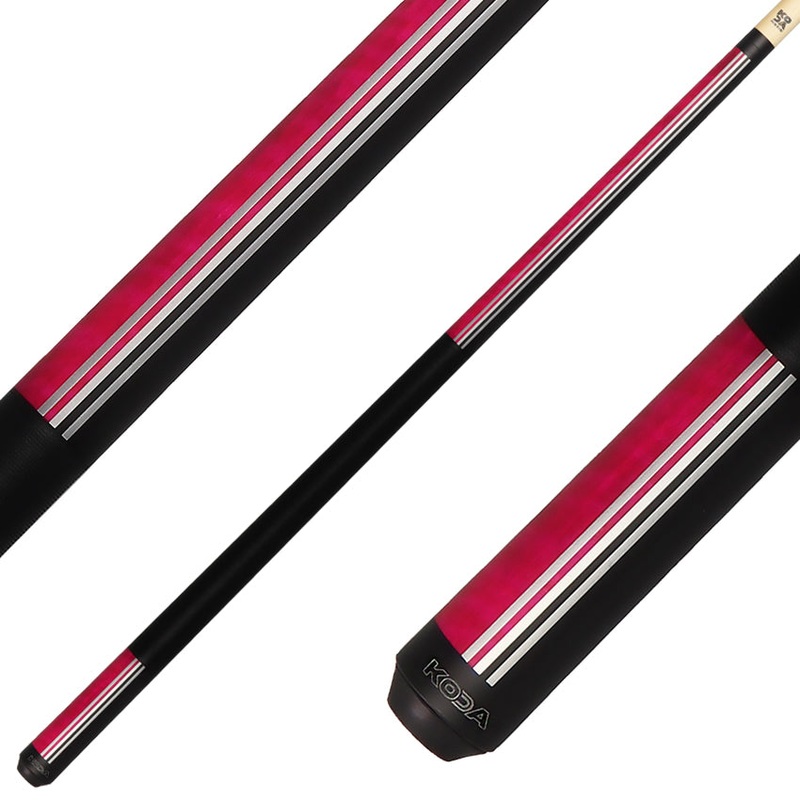 KODA KD29PK Pool Cue – Split Design Black and Pink Graphic