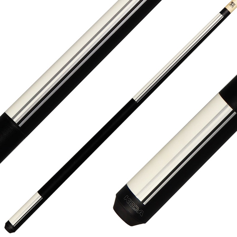 KODA KD29WH Pool Cue – Split Design Black and White Graphic