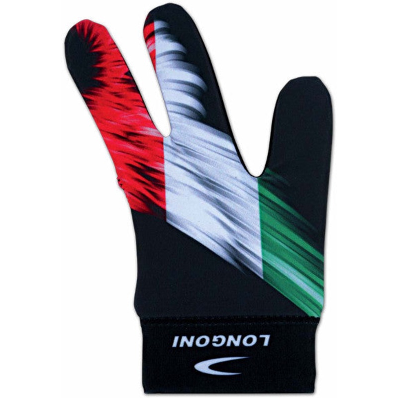 Longoni Billiard Glove Flash Italy Flag – Left Bridge Hand