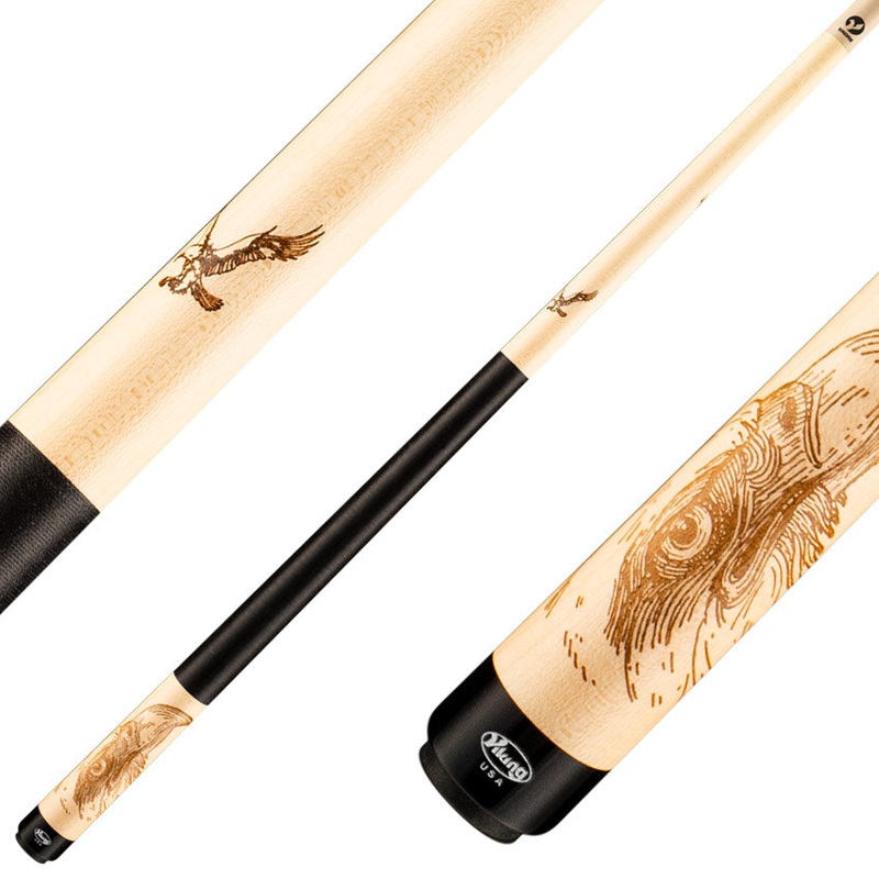 Viking DE0400 Impero Series Play Cue – Khaki-Stained Maple with Fire Branded Eagle