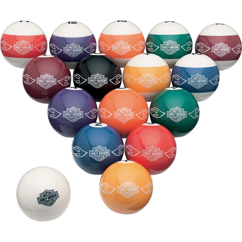 Harley-Davidson Pool Ball Set – Flames