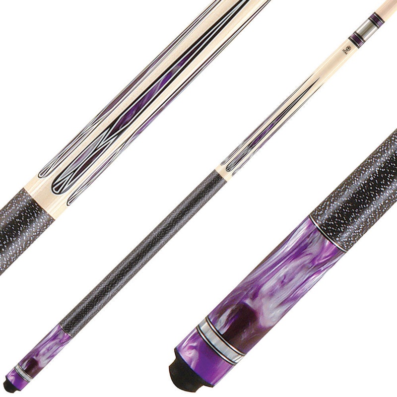 Star SP10 Cue – Natural Maple with Purple Pearl Points