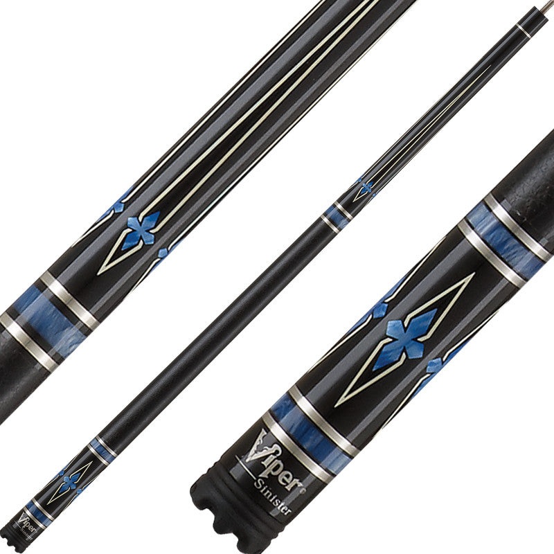 Viper 50-1401-18  Sinister Series Cue – Black with Blue Points