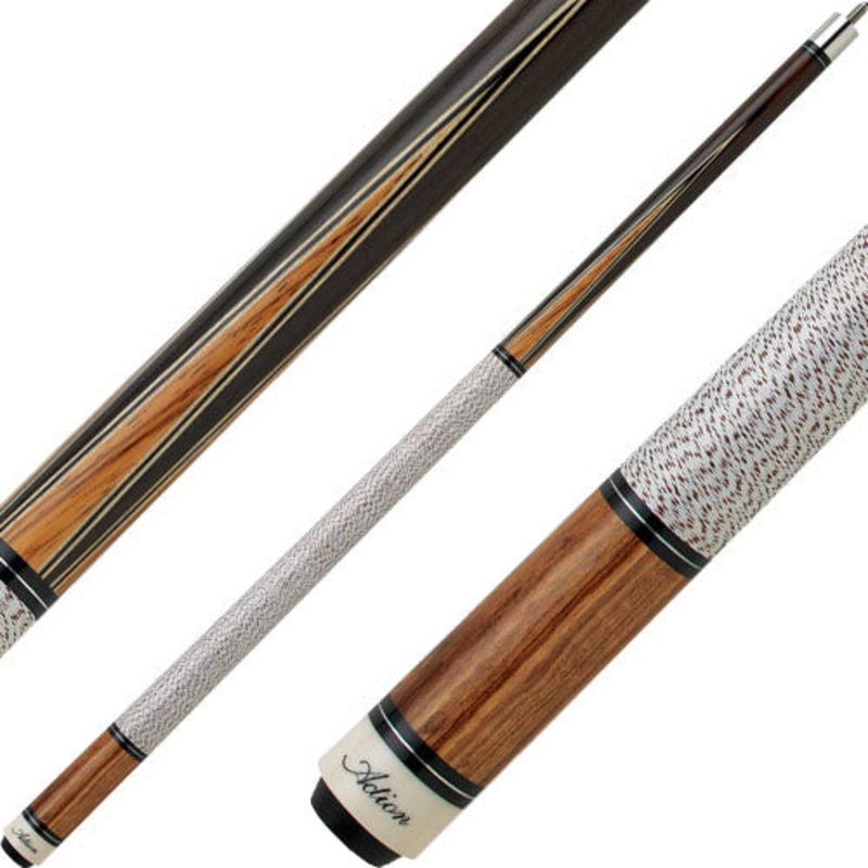 Action INL13 Inlay Cue – Black with Zebrawood Points