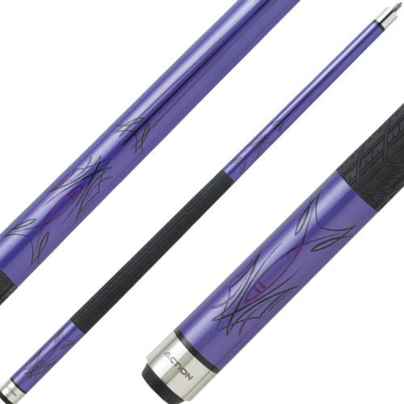 Action KRM02 Khrome Cue – Purple with Black Pinstripe