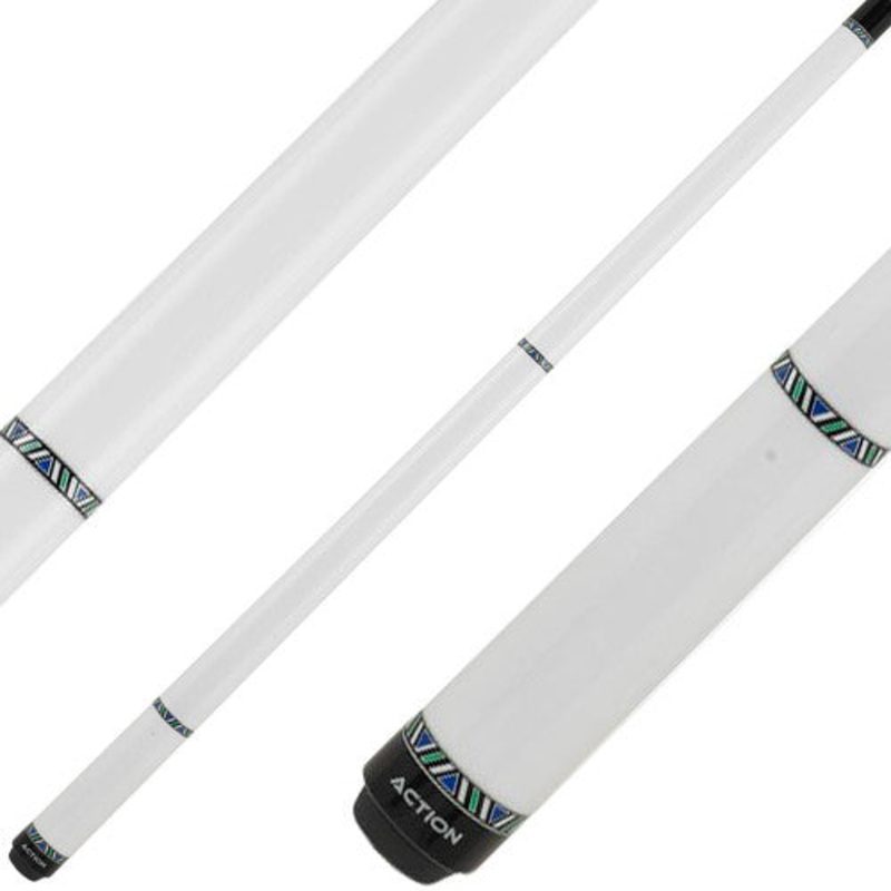 Action VAL28 Value Cue – White with Turquoise Rings