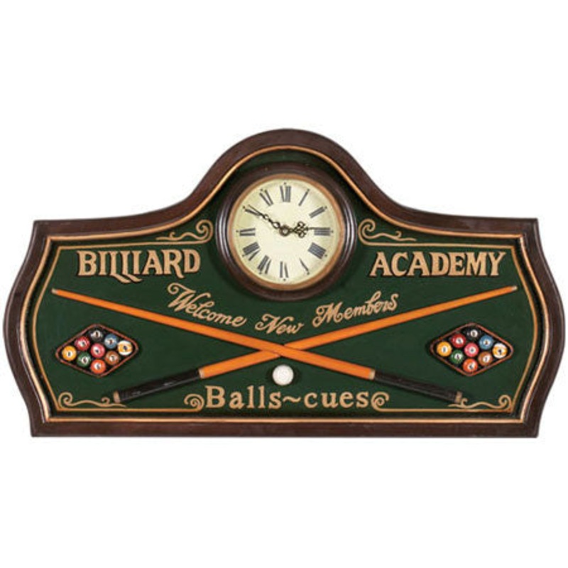 Billiard Academy Clock