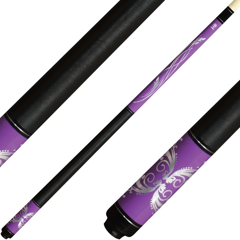 Lucky L59 Pool Cue – Purple with Pink Foil Overlay