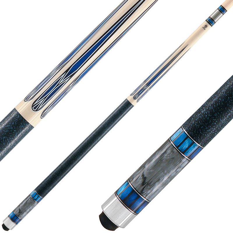 Star SP03 Cue – Natural Maple and Grey with Blue Pearl and Black Points