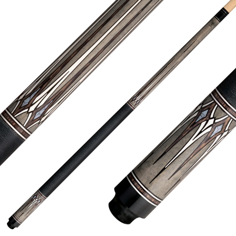 Lucky L79 Pool Cue – Gray Maple with Snakewood Graphic Points and Irish Linen Wrap
