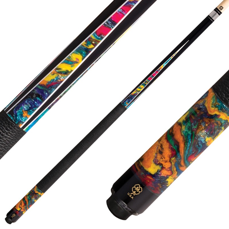 McDermott G904 G Series Pool Cue – Black Urethane with Hummingbird ShokRes Points and Textured Leather Wrap