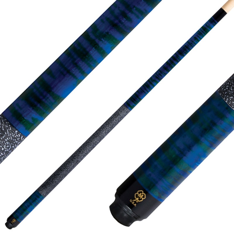 McDermott GS08 GS Series Pool Cue – Blue / Green Washed Maple with Irish Linen Wrap