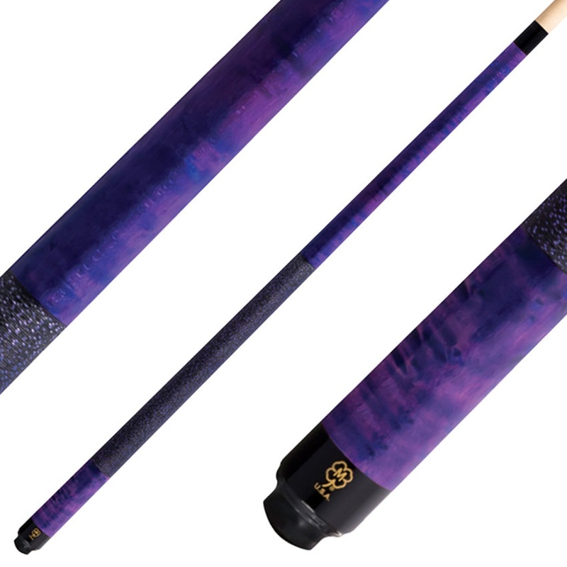 McDermott GS15 GS Series Pool Cue – Purple/Blue Washed Birdseye Maple with Irish Linen Wrap