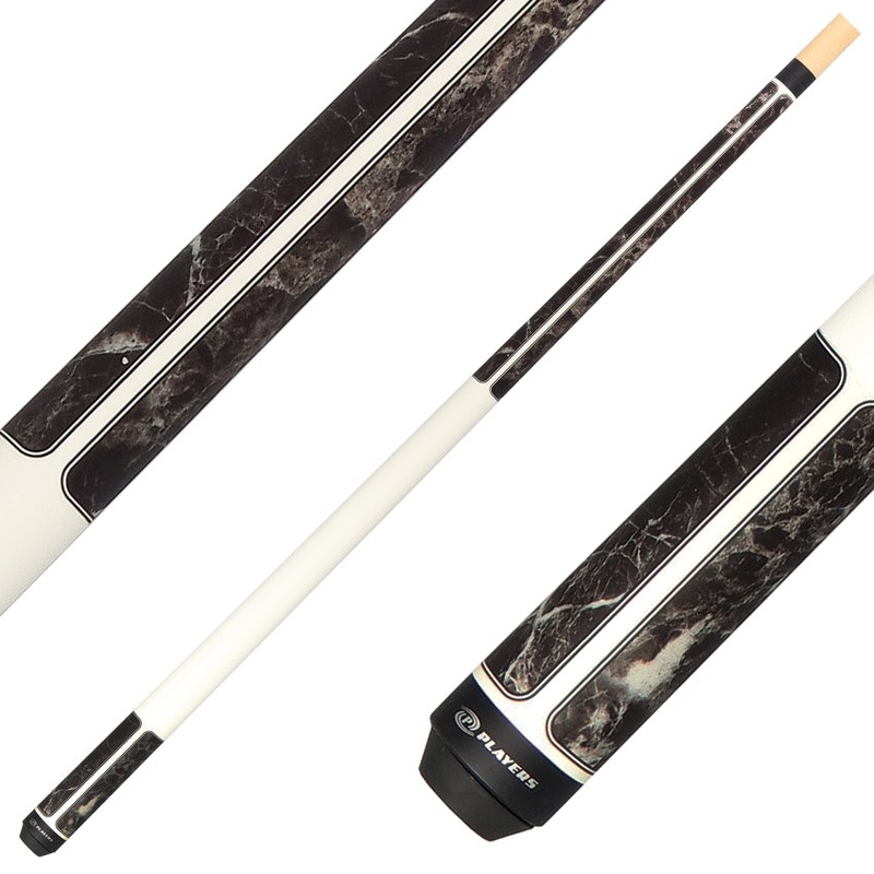 Players G4145 Graphic Pool Cue – Brown Marble With Matte White