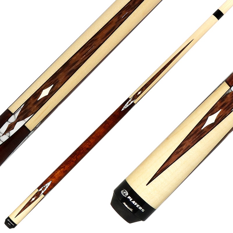 Players G4147 Graphic Pool Cue – Maple With White Recon Wrapless Cue