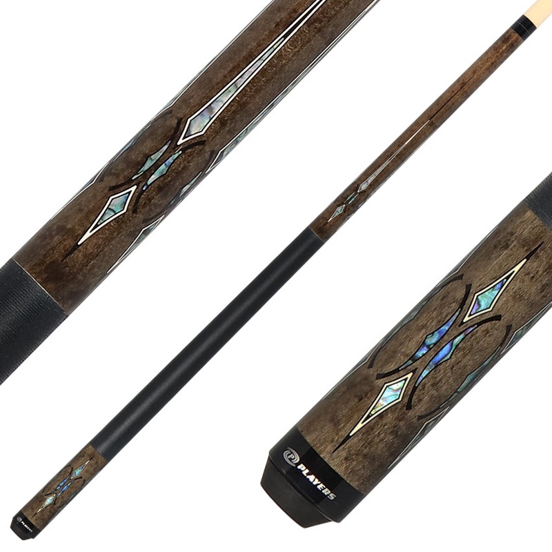 Players G4148 Graphic Pool Cue – Light Grey Maple with Mother of Pearl Overlay