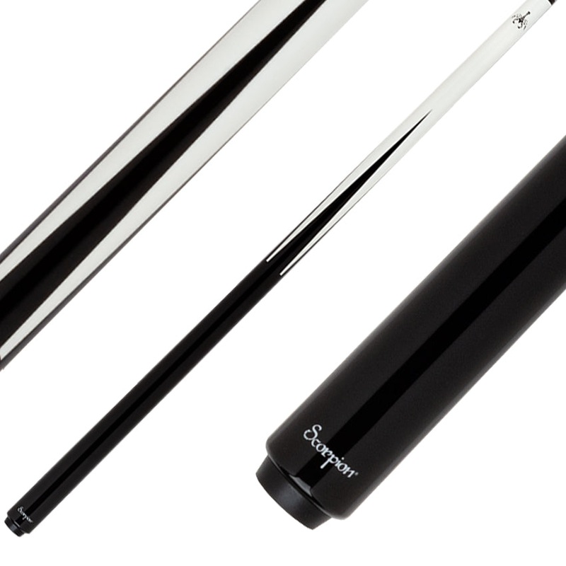 Scorpion SCO121 Sneaky Pete Pool Cue – White and Black with Carbon Fiber Shaft