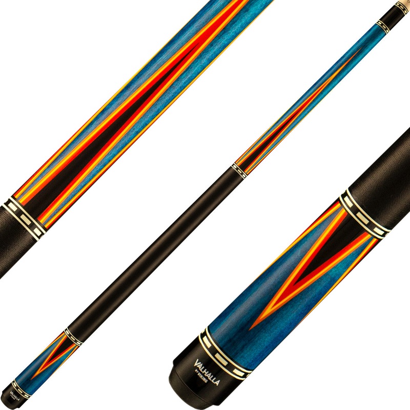 Valhalla VA486 Cue – Blue Stained with Multi Color Points