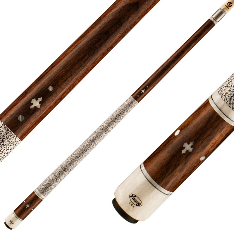 Viking IM0600 Impero Series Play Cue – East Indian Rosewood with 15 White Premium Pearl Inlays